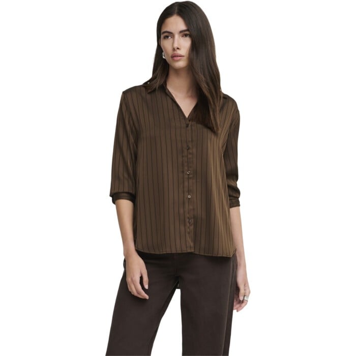 ONLLYRIA LS STRIPE SHIRT WVN Carafe