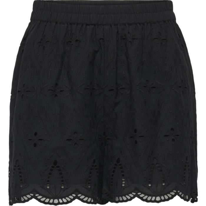 ONLFRANI EMB PULL UP SHORTS WVN Black