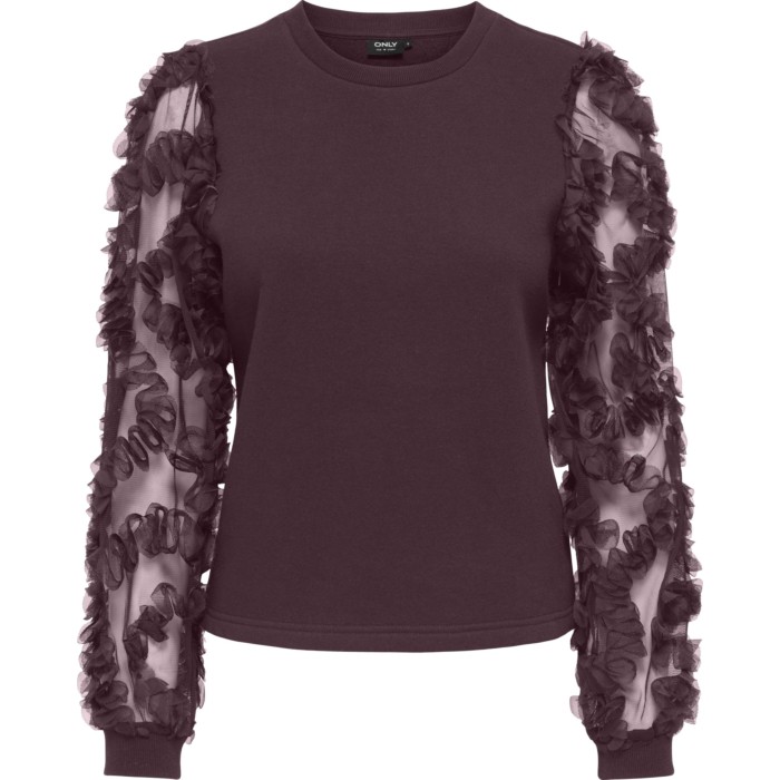 ONLLAVIN L/S O-NECK MIX CS SWT Winetasting/Winetas
