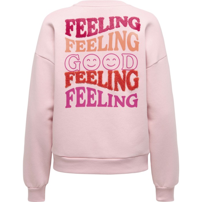 ONLDAZE L/S O-NECK TERRY PRINT CS WE SWT Rosy Touc