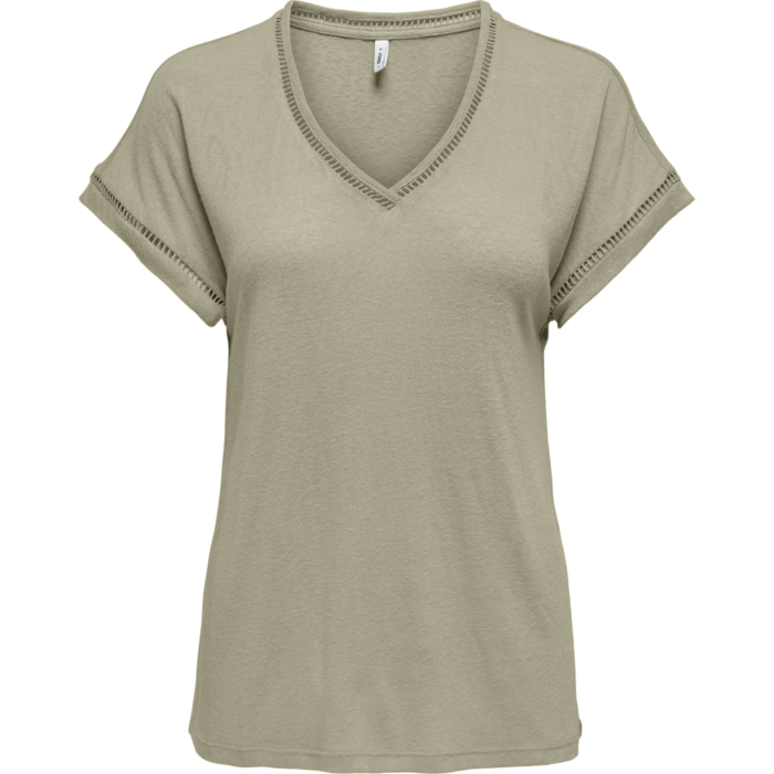 ONLPENNY S/S V-NECK TOP JRS Elm