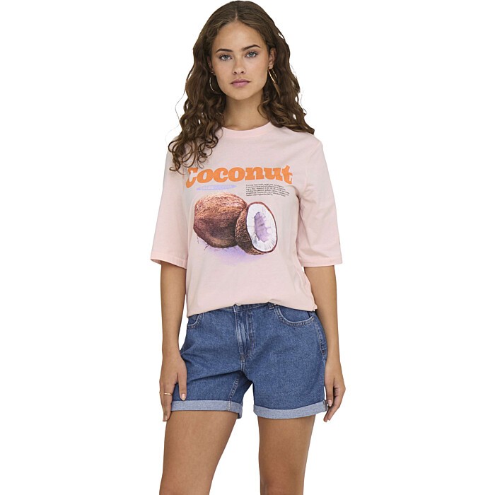ONLPHOEBE S/S FRESH TOP BOX JRS Mauve Chalk/Coconu