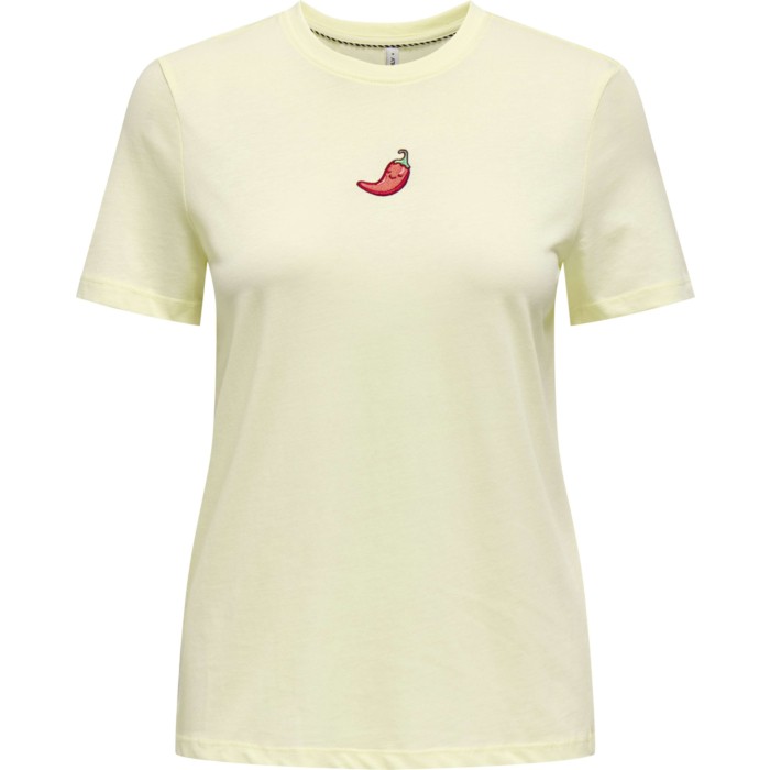 ONLFOODIE LIFE REG S/S TOP BOX JRS Lemon Icing/Chi