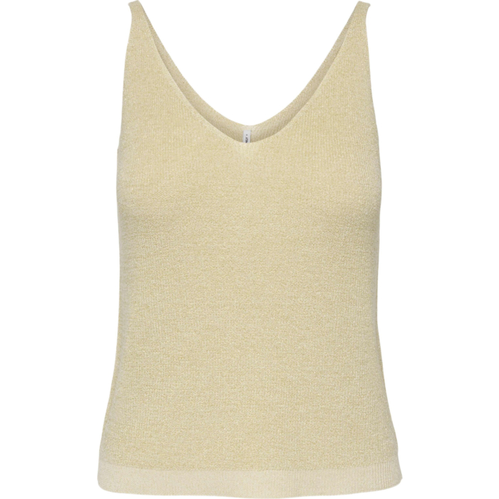 ONLSHINA SL GLITTER TOP KNT Birch/Gold Glitter