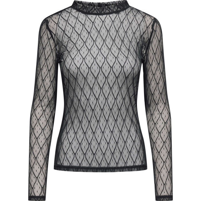 ONLSALINA L/S LACE TOP JRS Black