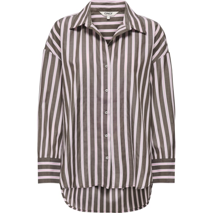 ONLOREGON ALVA lange mouw REG SHIRT Coffee Bean