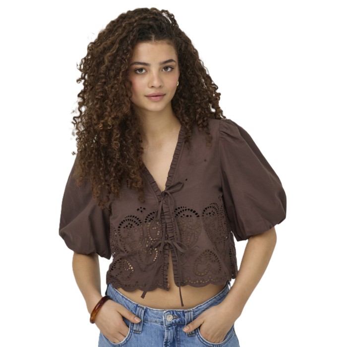 ONLBRYSON S/S SHORT EMB TIE TOP WVN Shopping Bag