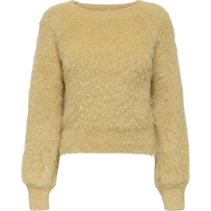 ONLLULU LS RIB SHORT O-NECK CC KNT Moonstone