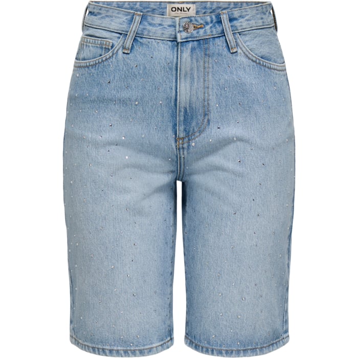 ONLSONNY HW WIDE RHINST DNM SHORTS AZG Medium Blue