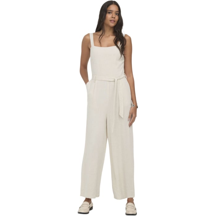 ONLSIESTA LINEN BL BELT JUMPSUIT PNT Moonbeam