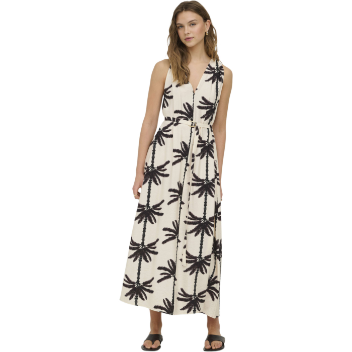 ONLPALIMA S/L LONG BELT DRESS WVN Cloud Dancer/STA