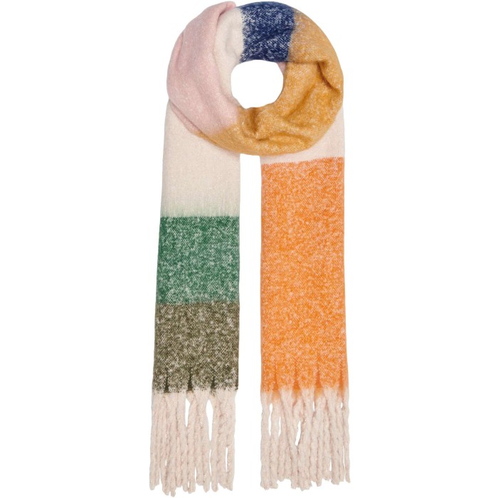 Onljenna life stripe brush scarf cc persimmon oran