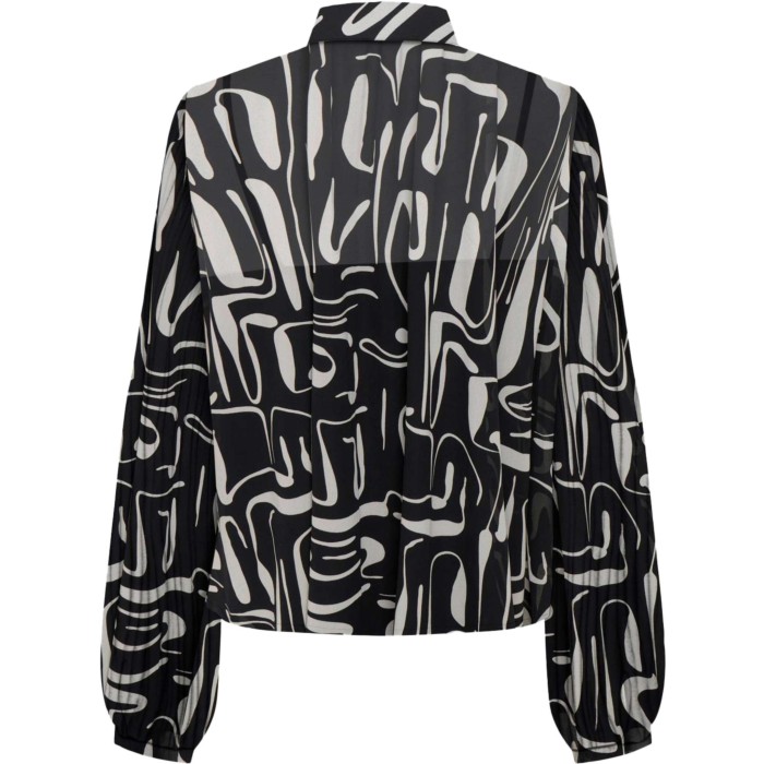 ONLSTAR LIFE L/S PLISSE SHIRT PTM Black/Eroded geo
