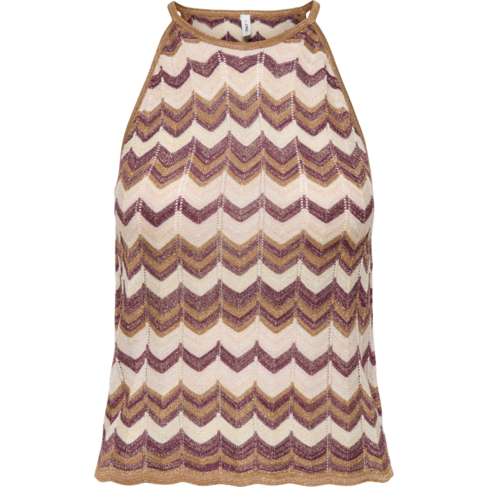 ONLASTER SL GLITTER TOP KNT Foxtrot/Grape W/Clou