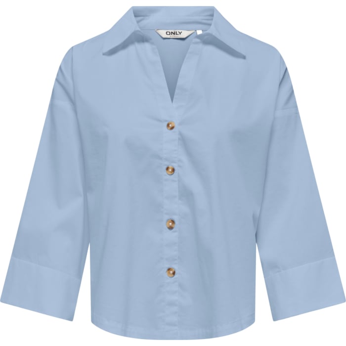 ONLSAKI BERSA 3/4 SHIRT CC WVN Cashmere Blue