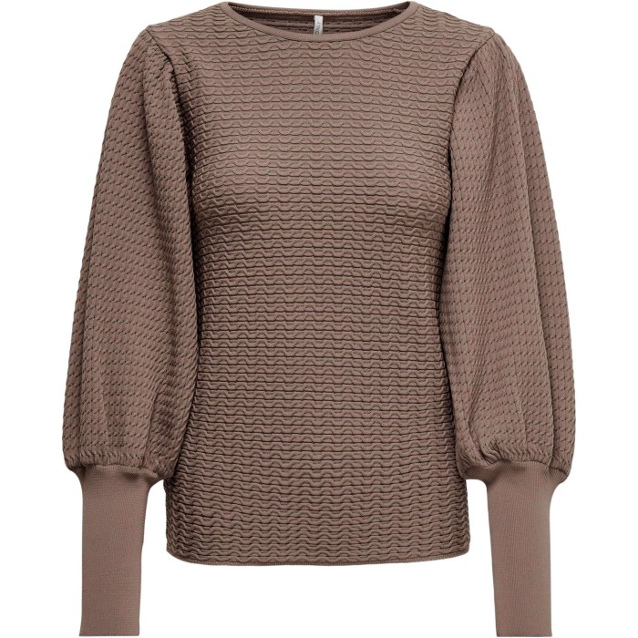 Ginnie l/s puff pullover knt leafless tree