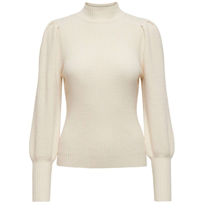 Katia l/s highneck pullover knt whitecap gray/w