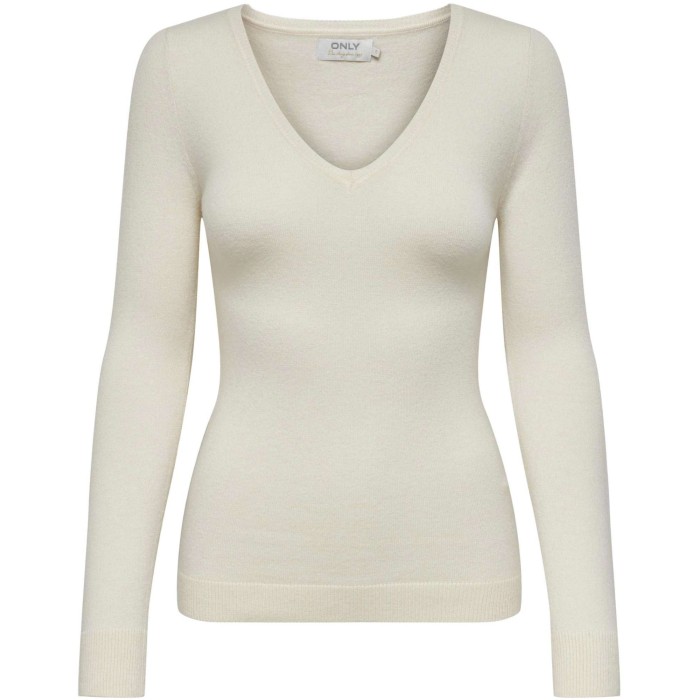 Leyla ls v-neck pullover knt whitecap gray/mela
