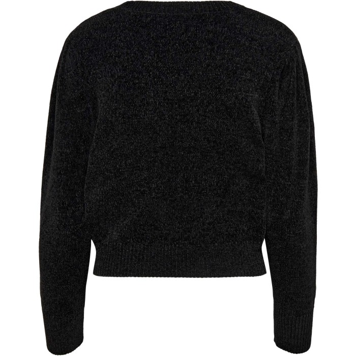 Nina l/s puff pullover knt black