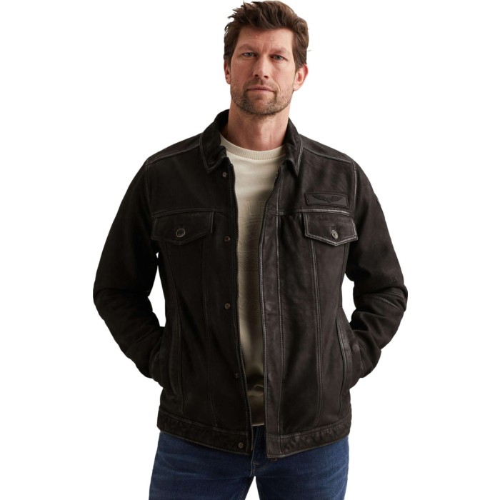 Short jacket AIR LEATHER Sheep vsq Black