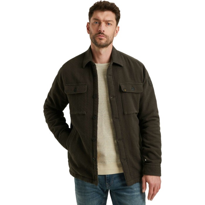 LONG SLEEVE SHIRT Bold Waffle with Bristol Black