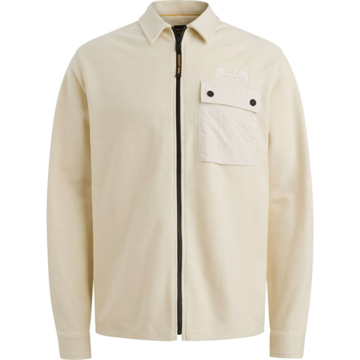 LONG SLEEVE SHIRT Jersey Jacquard Bone White