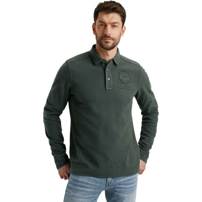 Long sleeve polo shirt structure p Beluga