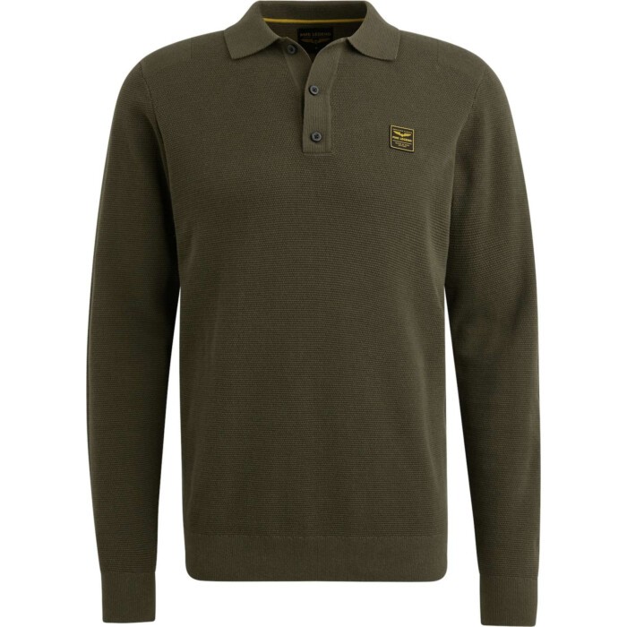 Long sleeve polo structure knit Stargazer