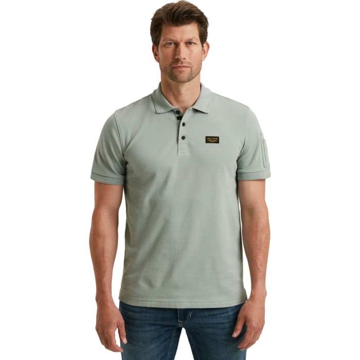Short sleeve polo American Classic Silver Blue