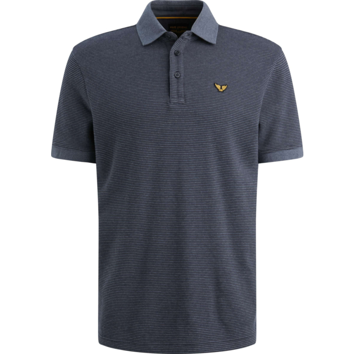 Short sleeve polo 2 tone textured Graphite