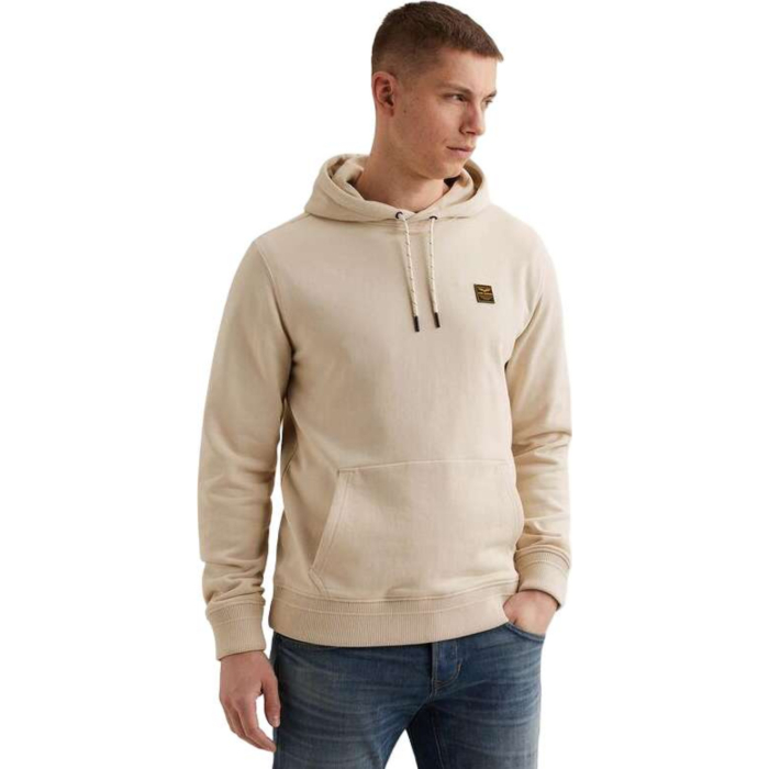 Hooded 3t cross terry Bone White