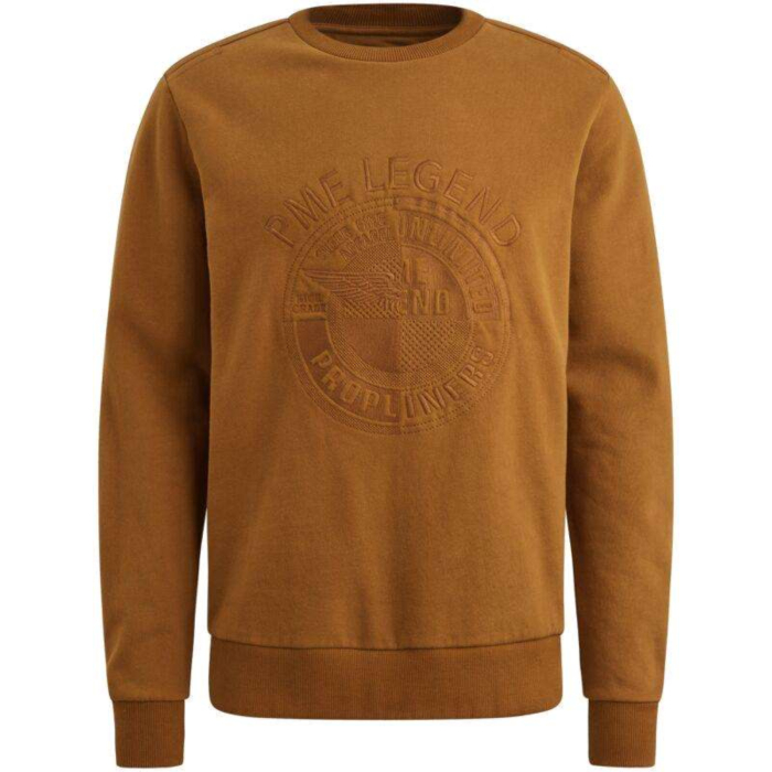 Crewneck peached fleece Glazed Ginger
