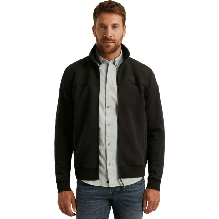Zip jacket interlock Black