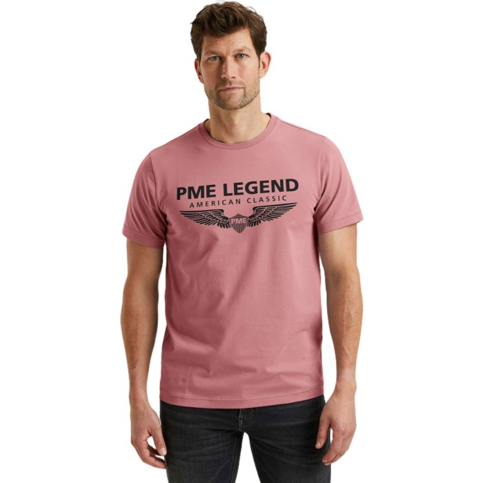 Short sleeve r-neck cotton elastan Rose Wine