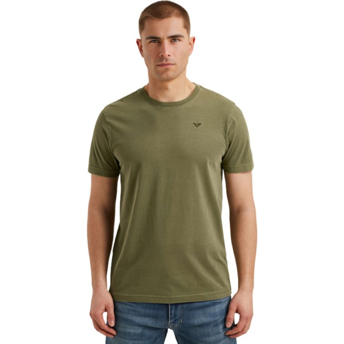 Short sleeve r-neck single jersey Deep Lichen Gree