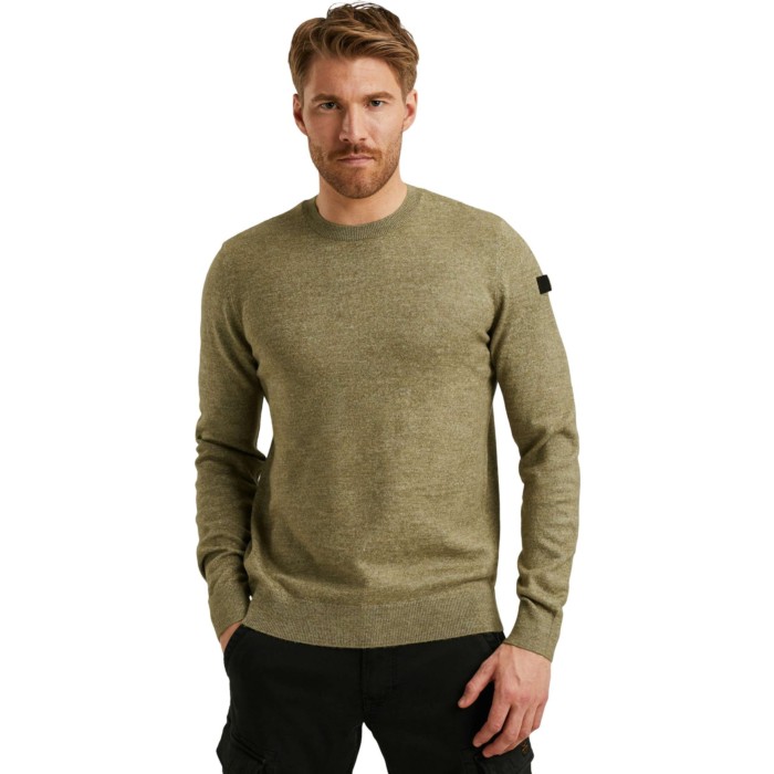 R-neck soft blend Oil Green
