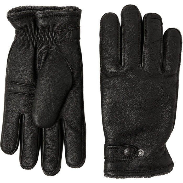 Gloves Leather Black Dull