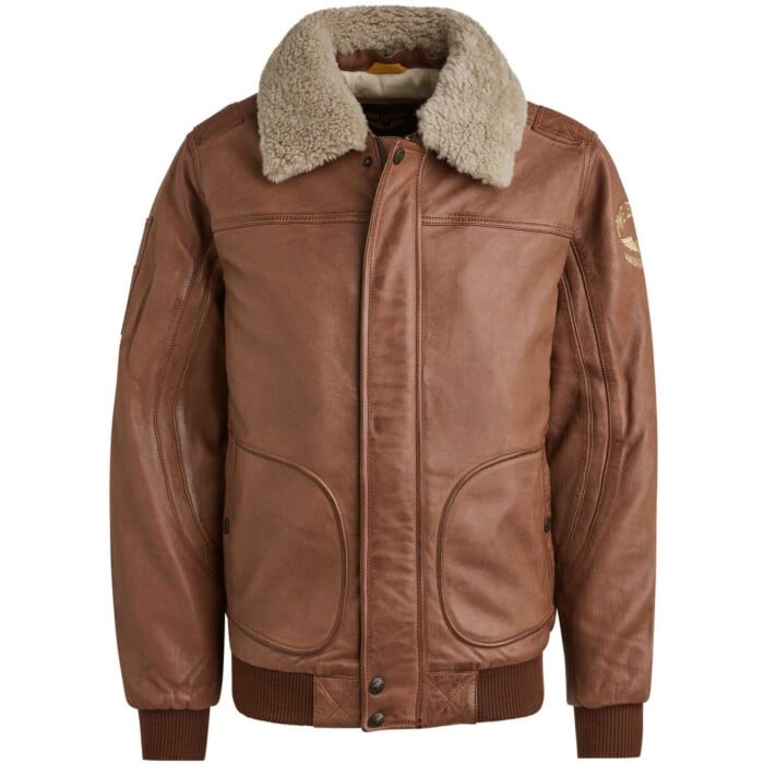 Bomber jacket HUDSON LOCKHEED Pull Brandy Brown