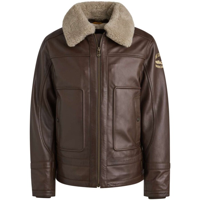 Short jacket AUCKLAND Cow sandip Mid Brown Flame