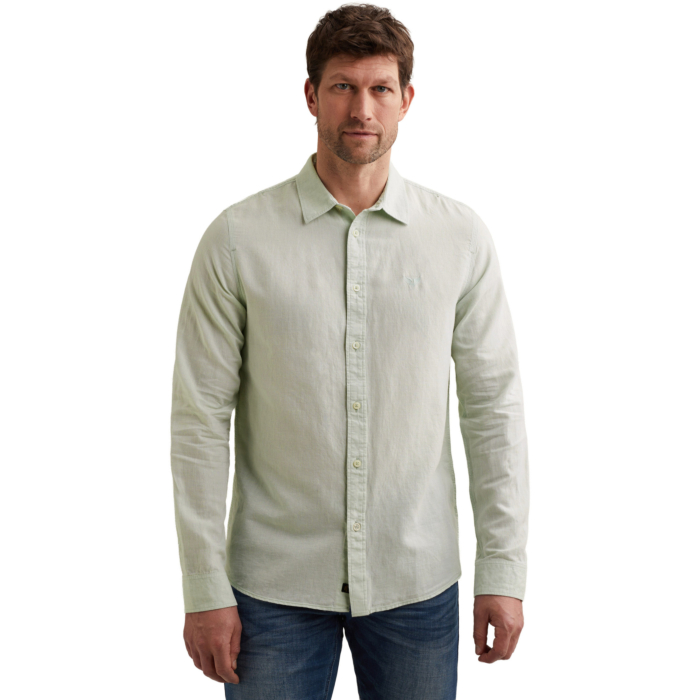 Long sleeve shirt 2 tone cotton li Cameo Green