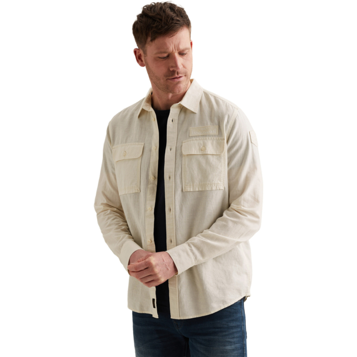 Long sleeve shirt Cotton/Linen Egret