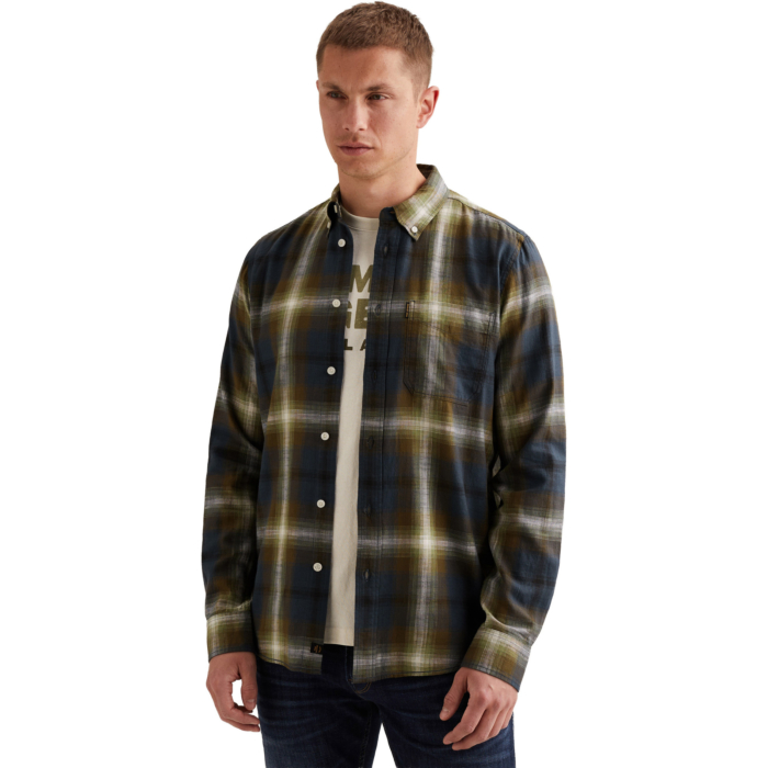 Long sleeve shirt Yarn Dyed Check Sargasso Sea