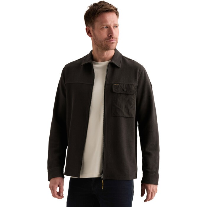 Long sleeve shirt Jersey Waffle Obsidian