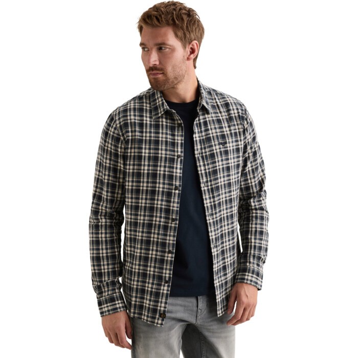 Long sleeve shirt Yarn dye check Salute