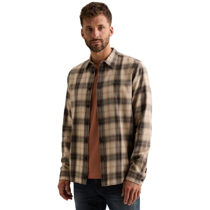 Long sleeve shirt Twill Check Redwood