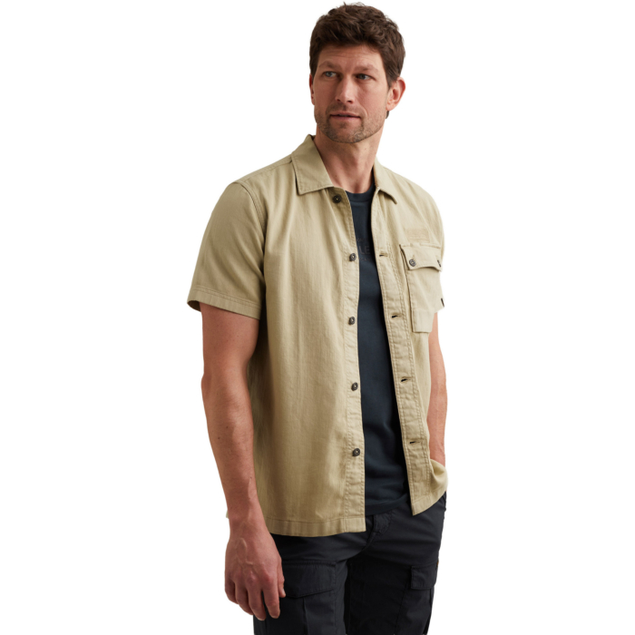 Short Sleeve Shirt Slub Twill GD Spray Green