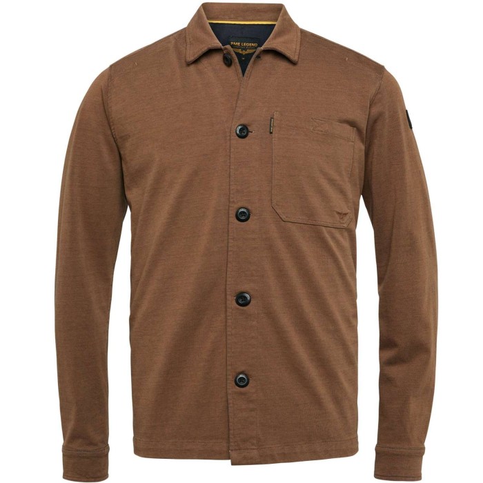 Long sleeve shirt ctn double faced toffee