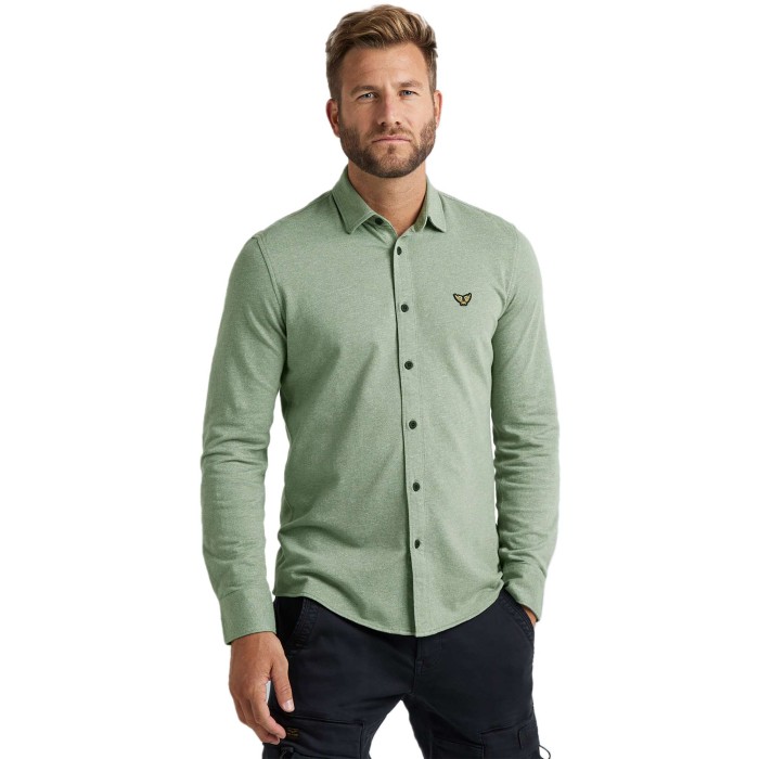 Long sleeve shirt ctn jersey grind hedge green