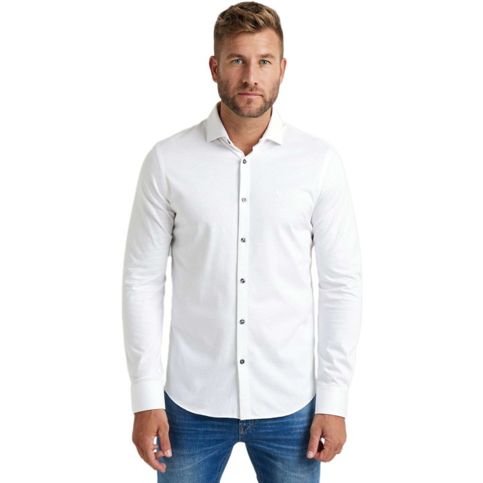 Long sleeve shirt ctn single jerse bright white