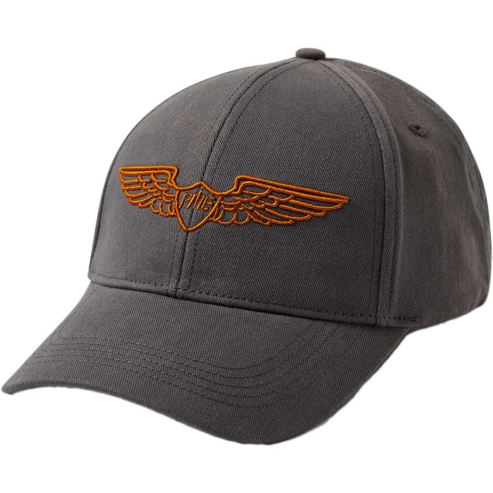 Cap with 3d wing embro asphalt